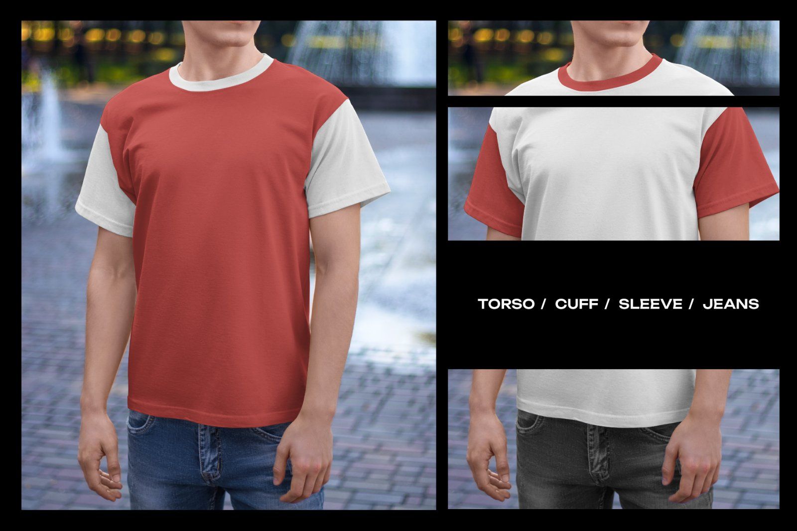 5 Mockups Man T-Shirt on the Street — image 4