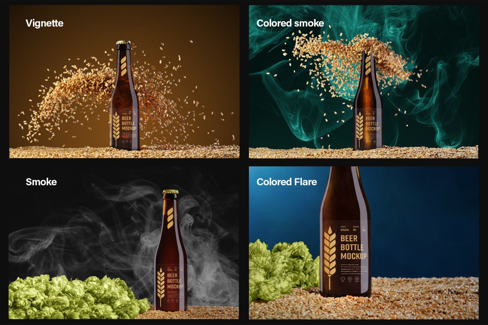7 Mockups of Glass Beer Bottle — image 4