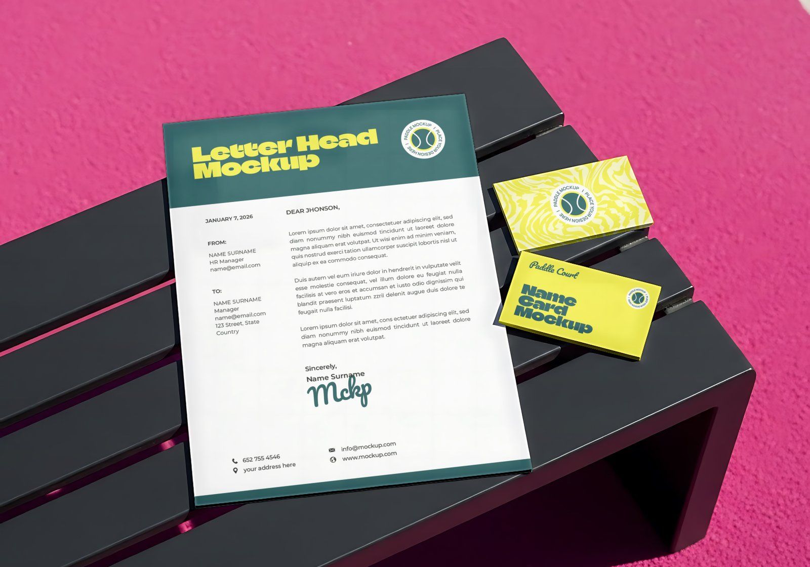 Premium Branding Pink Paddle Mockup — image 12