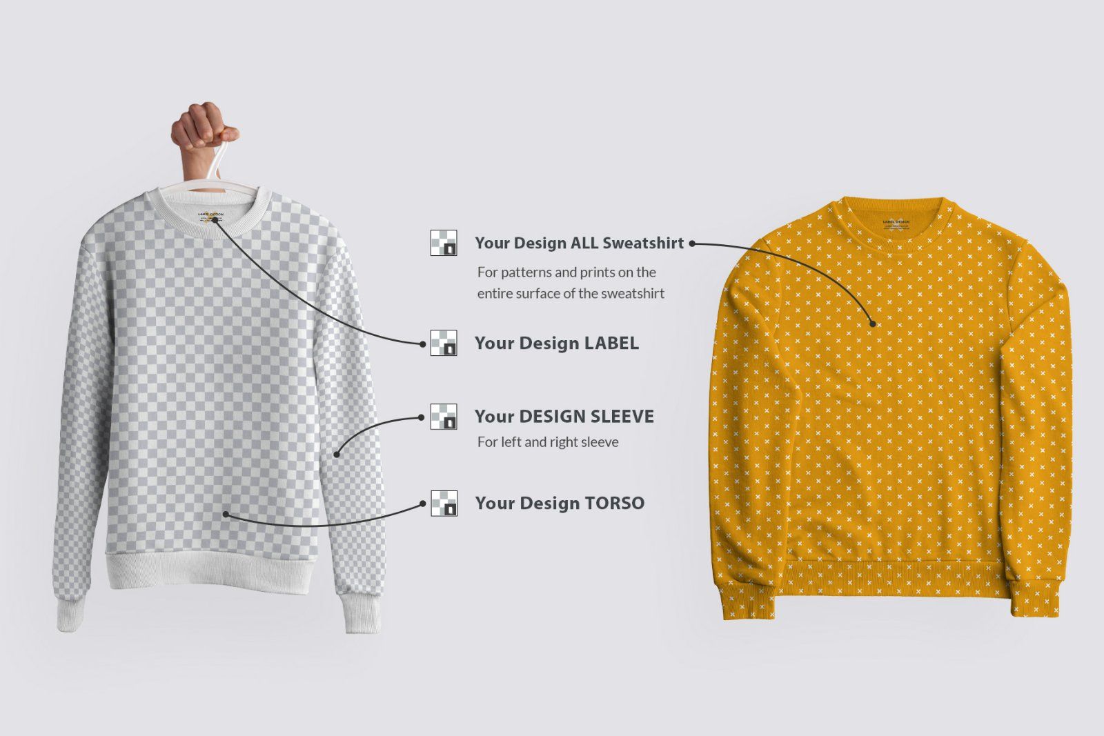 8 Mockups Isolated Sweatshirt — image 5