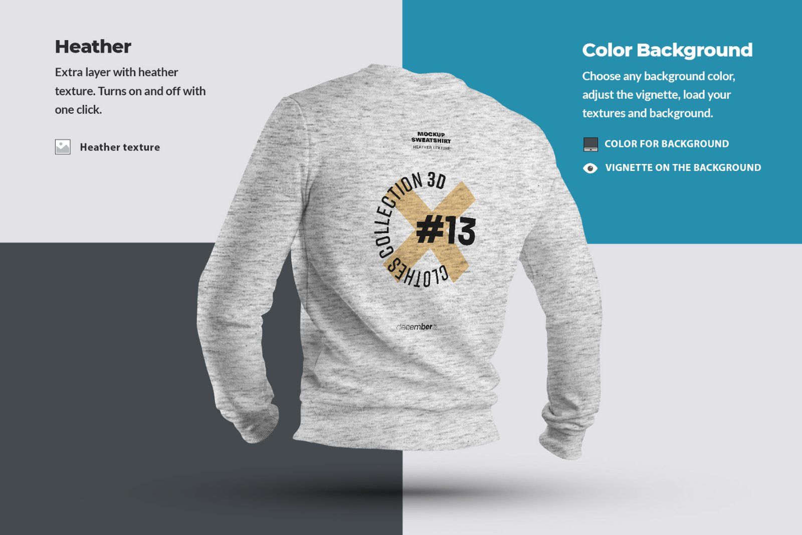 8 Mockups Mens 3D Style Sweatshirt — image 4