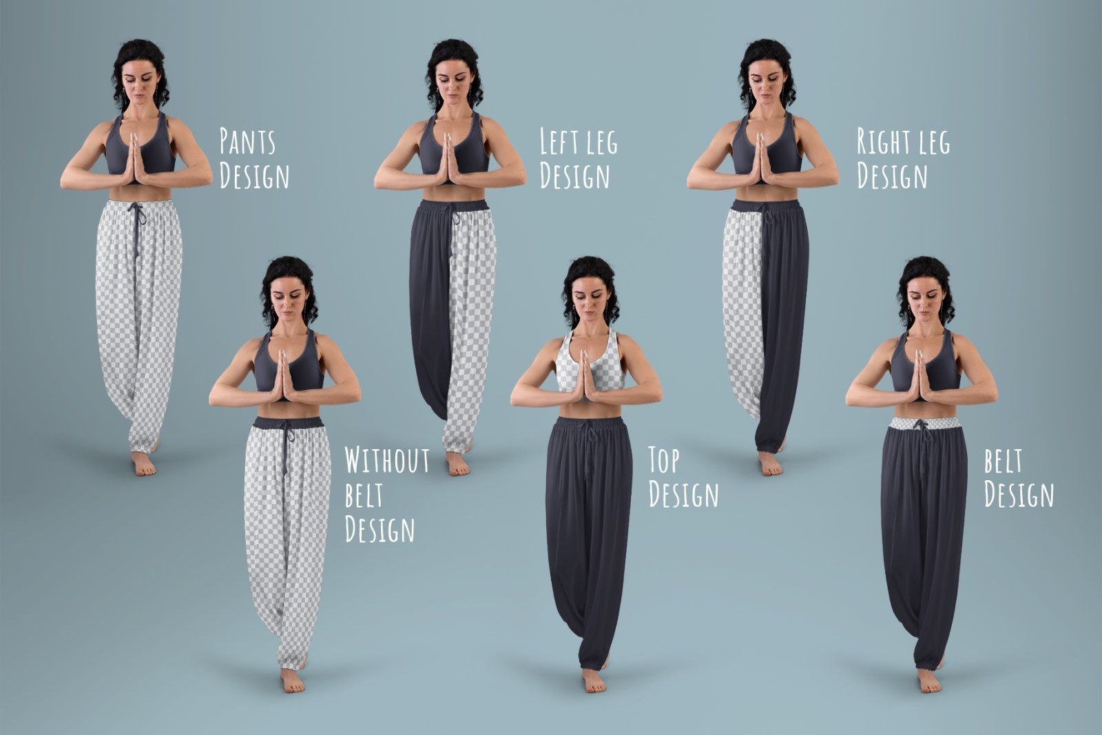 6 Wide Leg Pants Mockups and Top for Yoga and Pilates. vol.03 — image 5