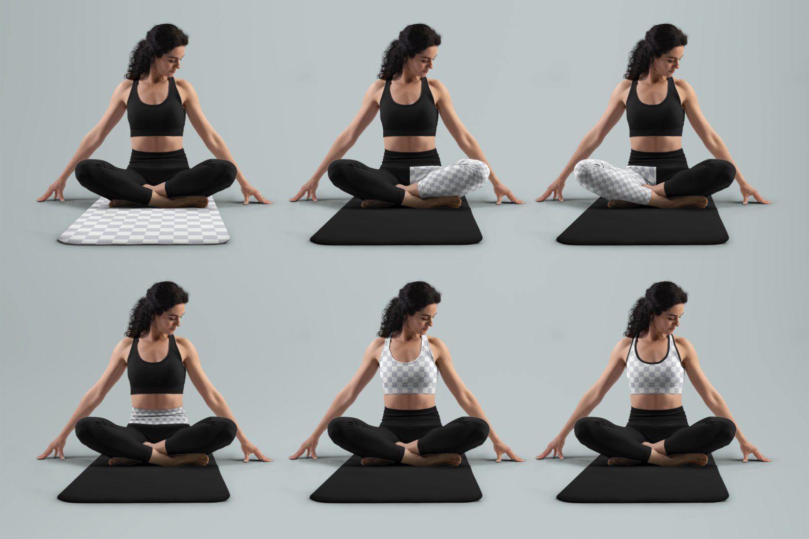 6 Mockups Leggings, Top and Mat for Yoga and Pilates. vol.01 — image 5