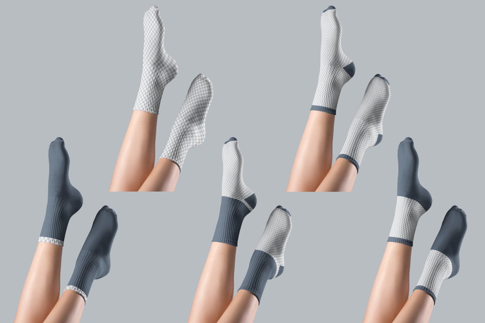 7 Medium Socks Mockup Set Female Legs — image 5