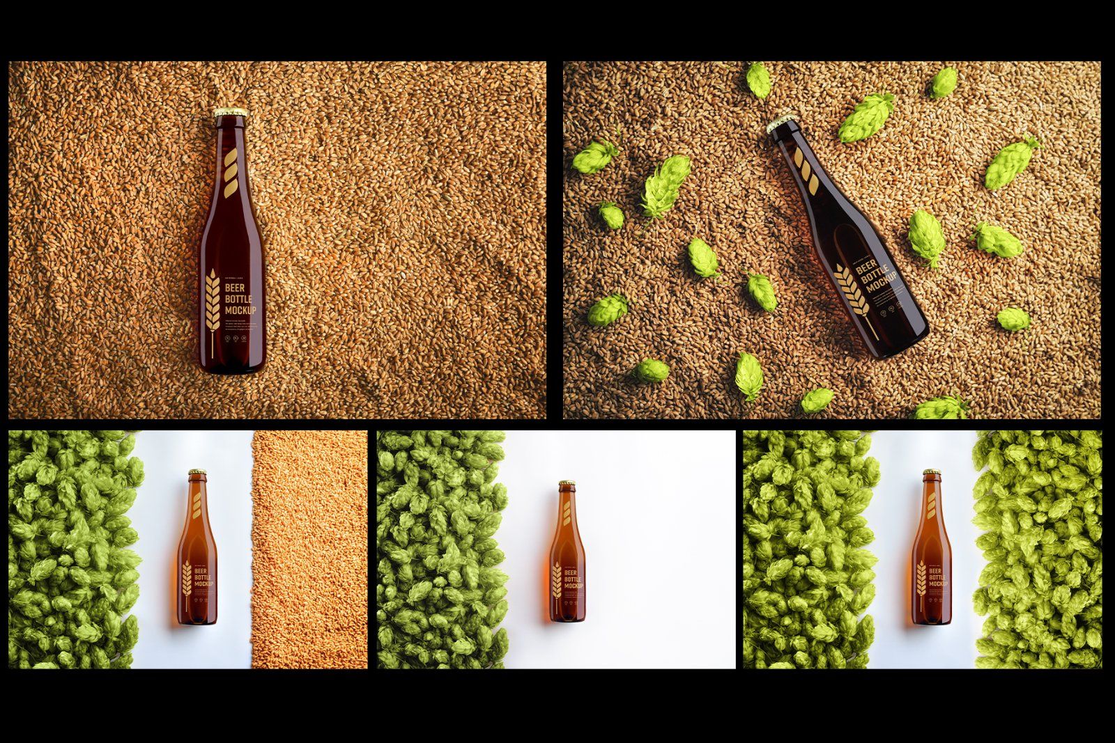 10 Mockup of a Glass Beer Bottle — image 5