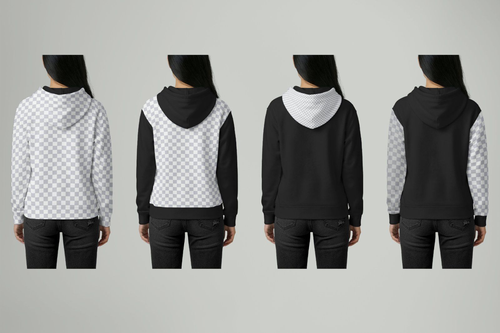 Women Hoodie Mockup Set Asian Model Studio. Generated Ai — image 5