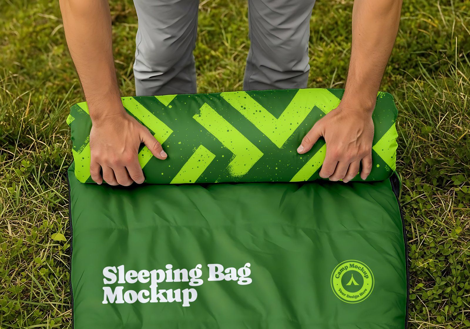 Premium Branding Green Camping Mockup — image 3