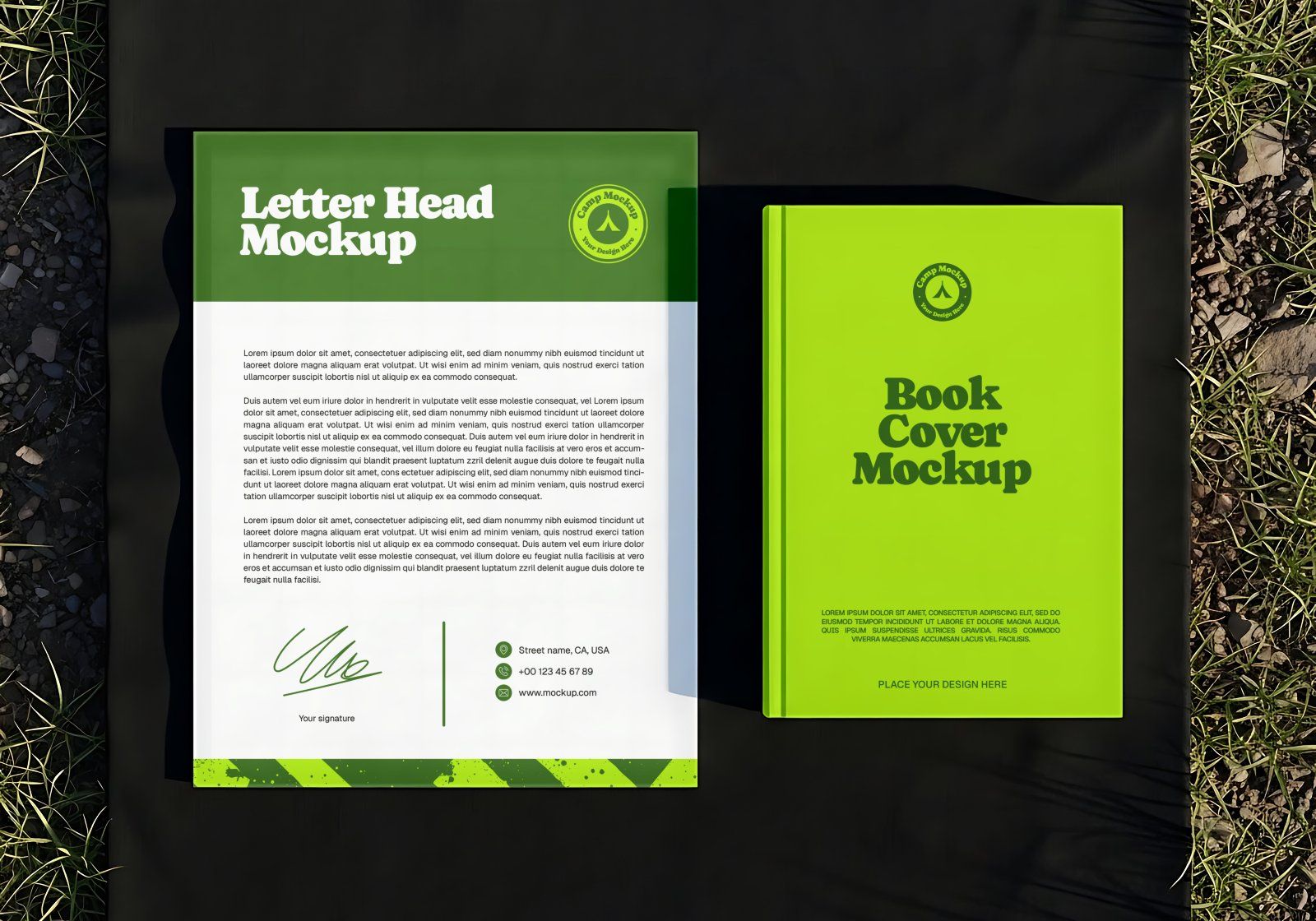 Premium Branding Green Camping Mockup — image 6