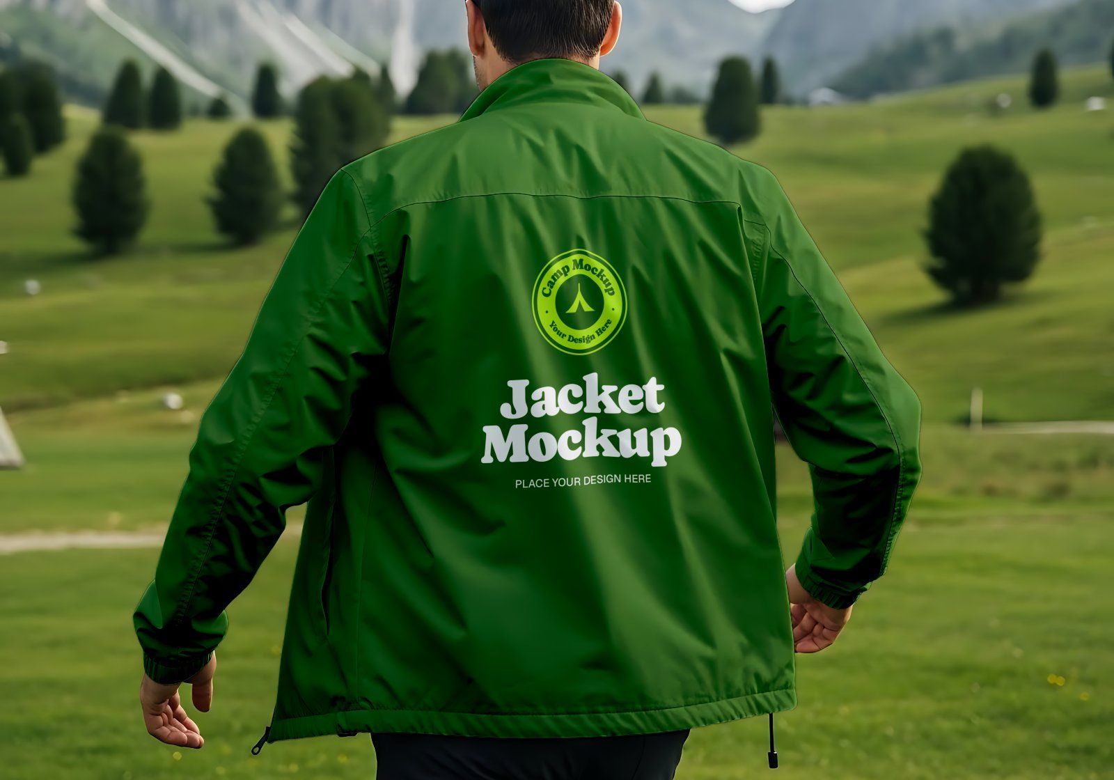 Premium Branding Green Camping Mockup — image 10