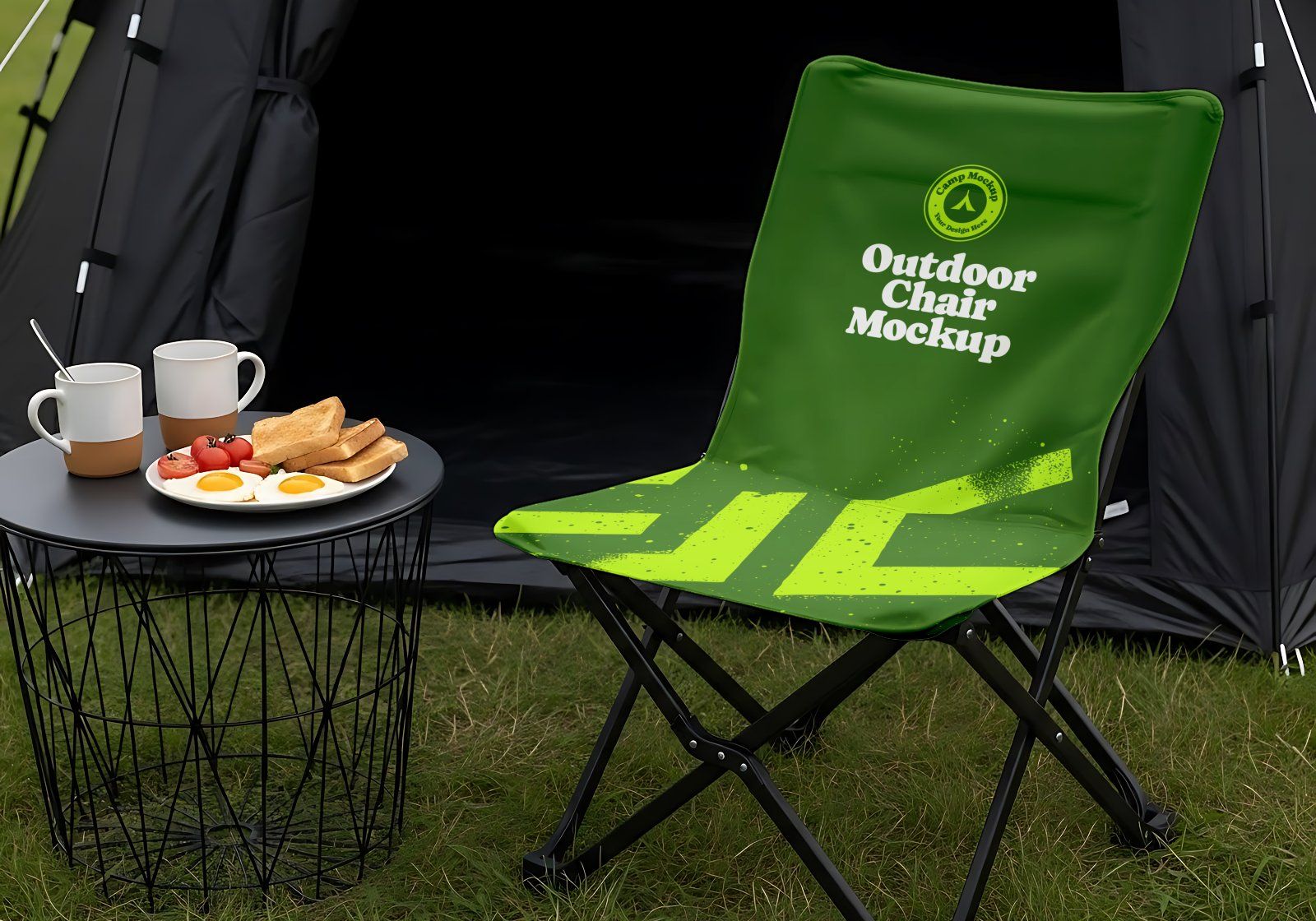 Premium Branding Green Camping Mockup — image 11