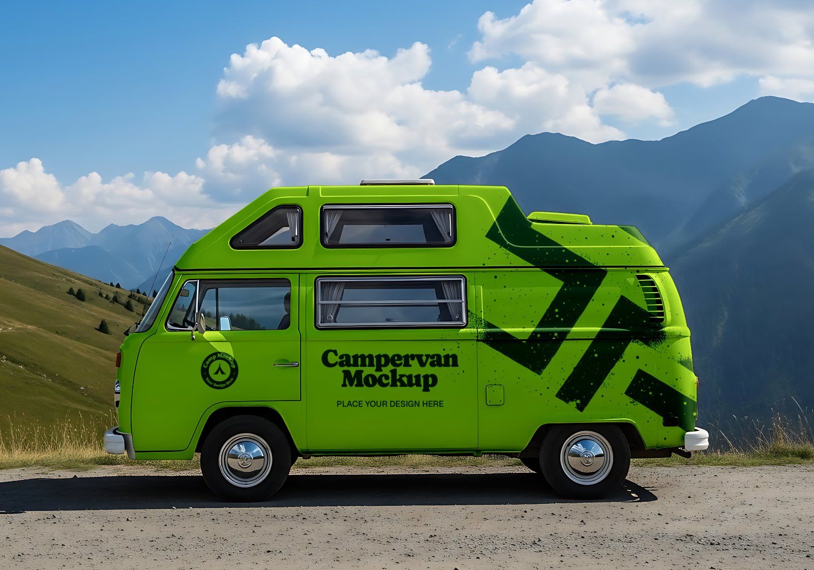 Premium Branding Green Camping Mockup — image 13