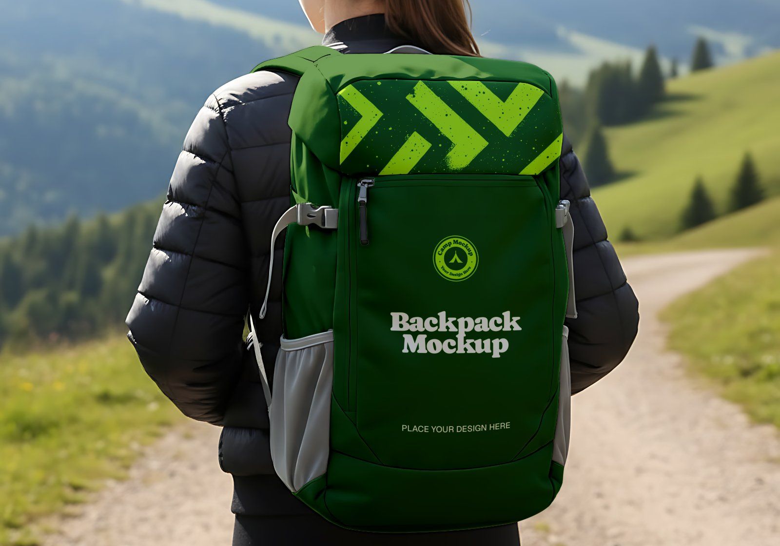 Premium Branding Green Camping Mockup — image 14