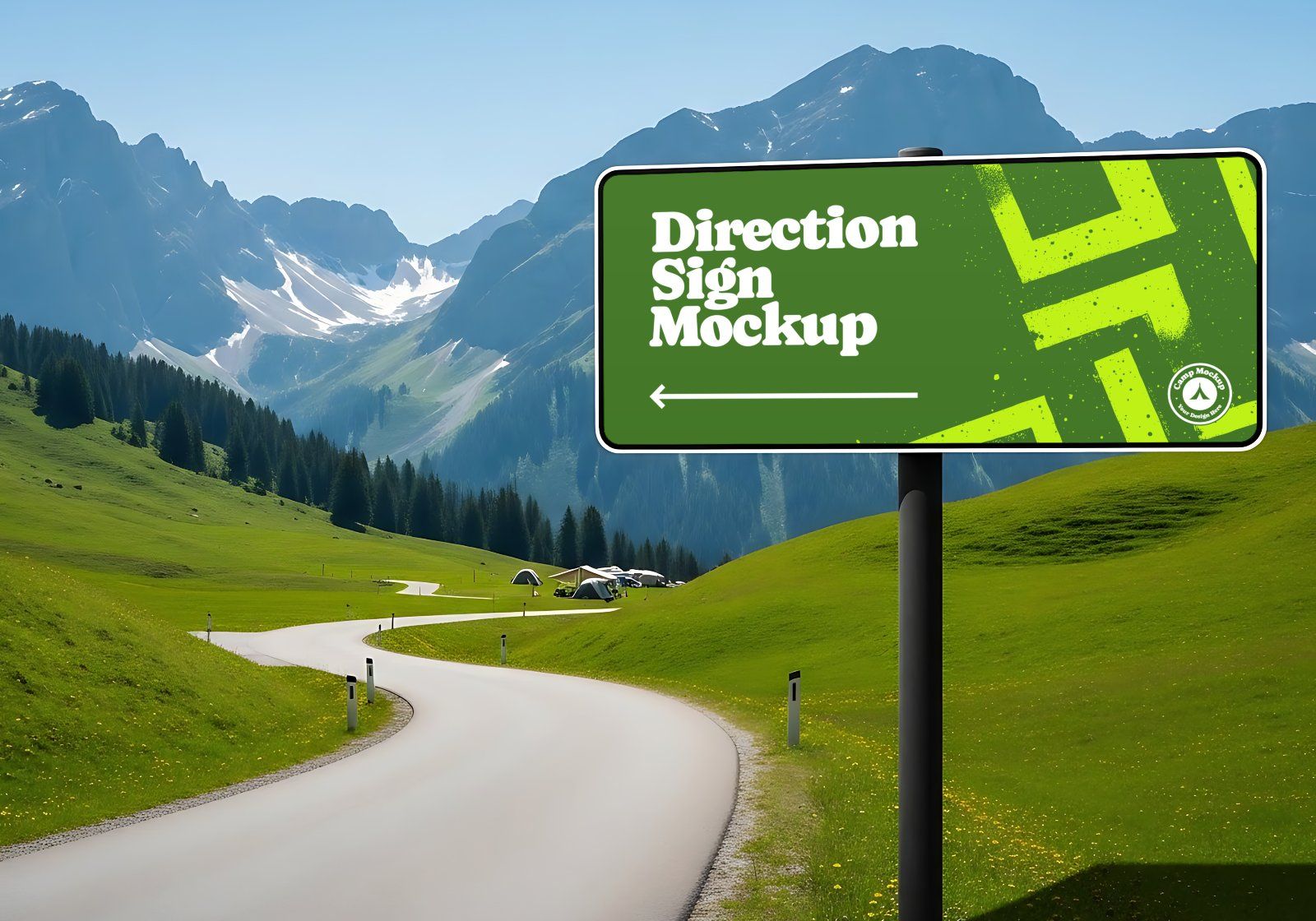 Premium Branding Green Camping Mockup — image 15