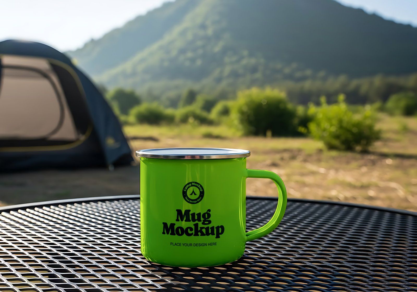 Premium Branding Green Camping Mockup — image 16