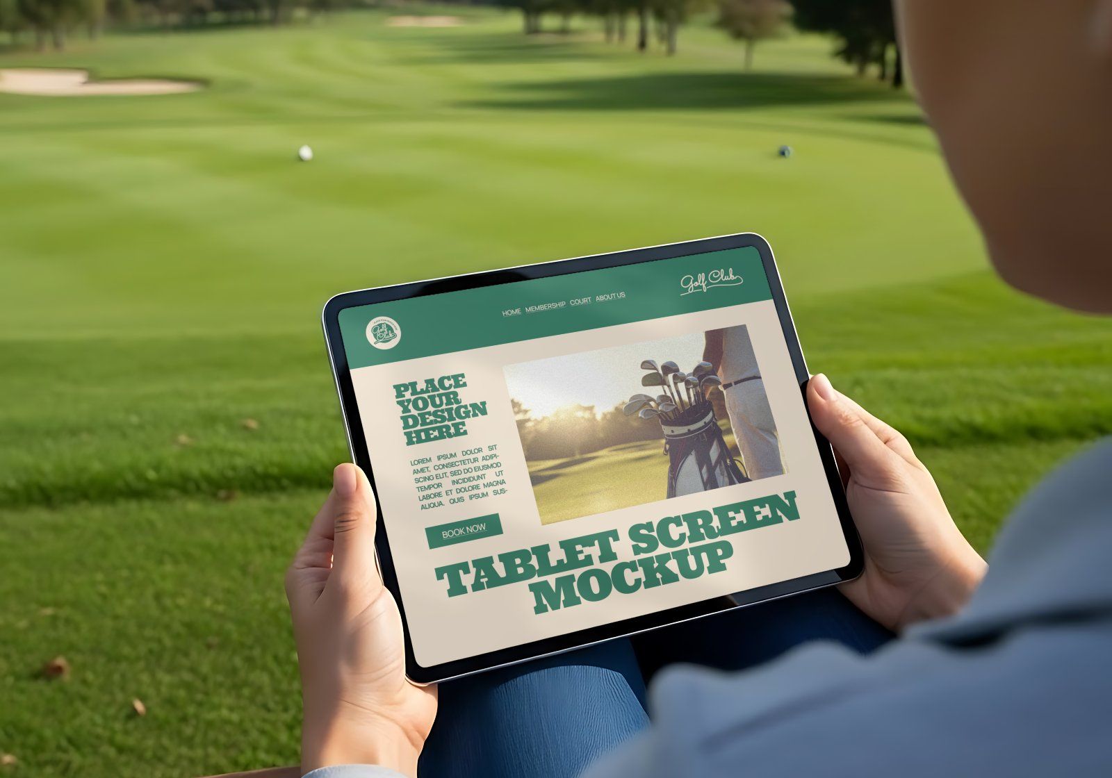 Premium Branding Green Golf Mockup — image 3