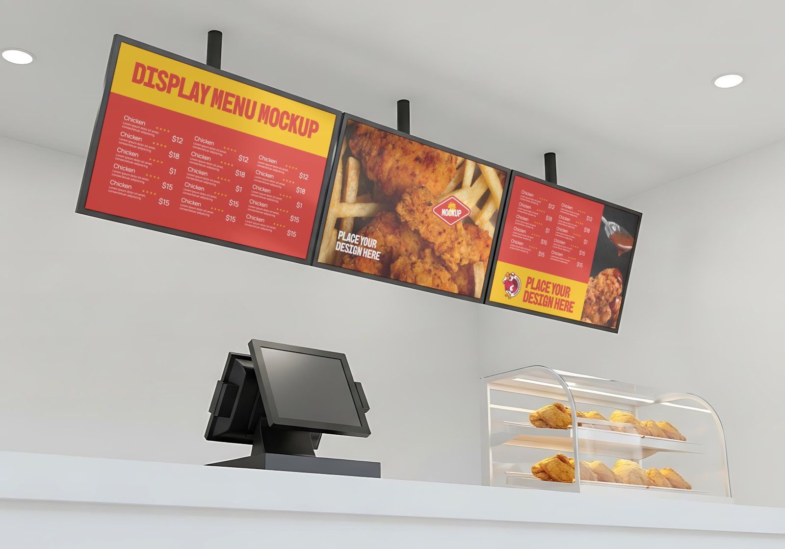 Premium Branding Fried Chicken Store Mockup — image 4