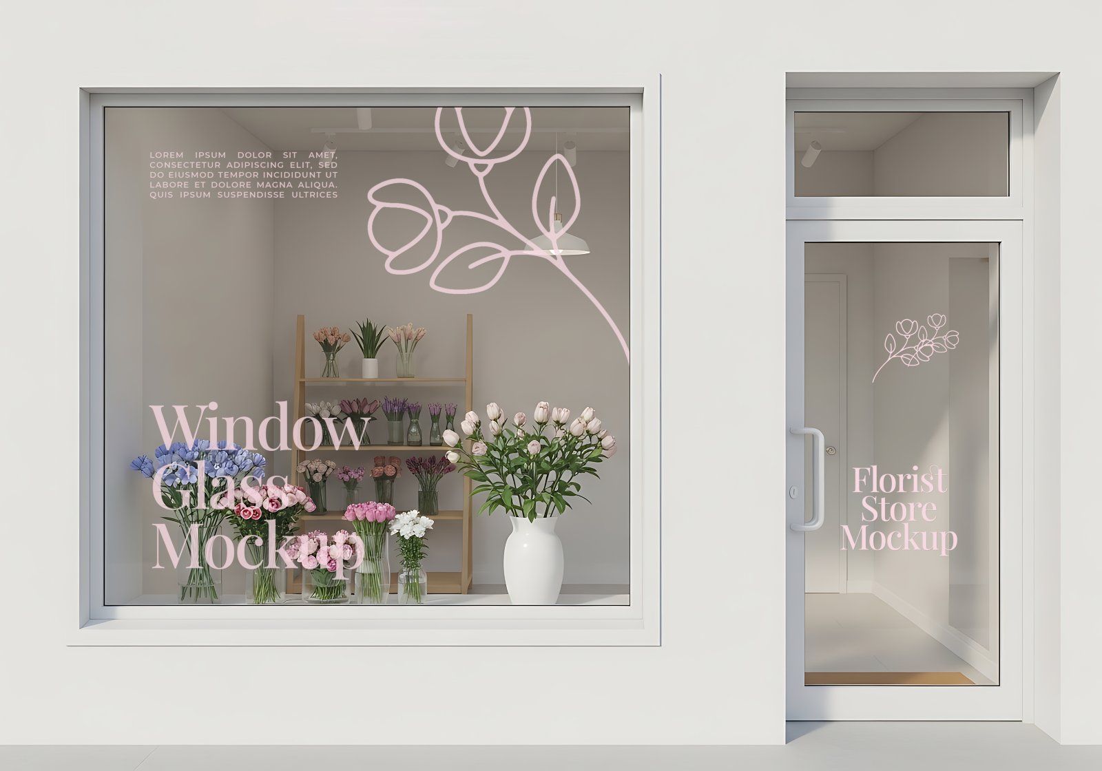 Premium Branding Red Florist Store Mockup — image 4