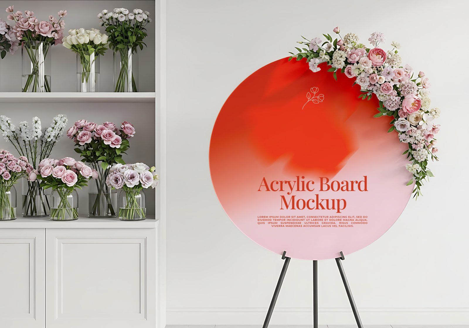 Premium Branding Red Florist Store Mockup — image 12