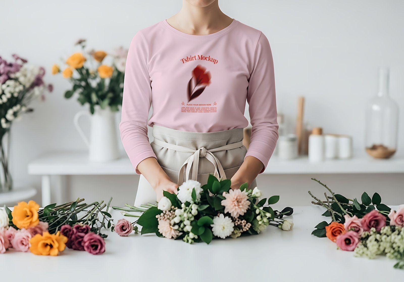 Premium Branding Red Florist Store Mockup — image 14