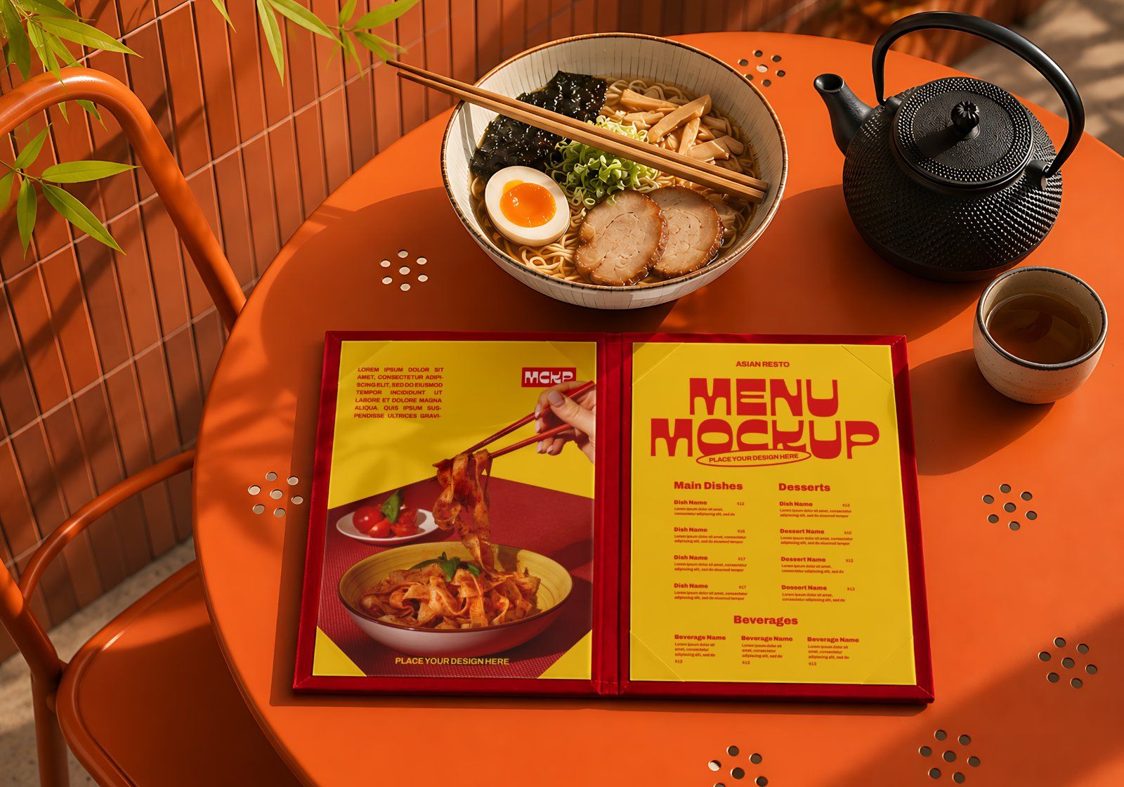 Premium Asian Restaurant Branding Mockup Bundle – 15 Aesthetic PSD Scenes for Cafe, Diner & Food Pac — image 19