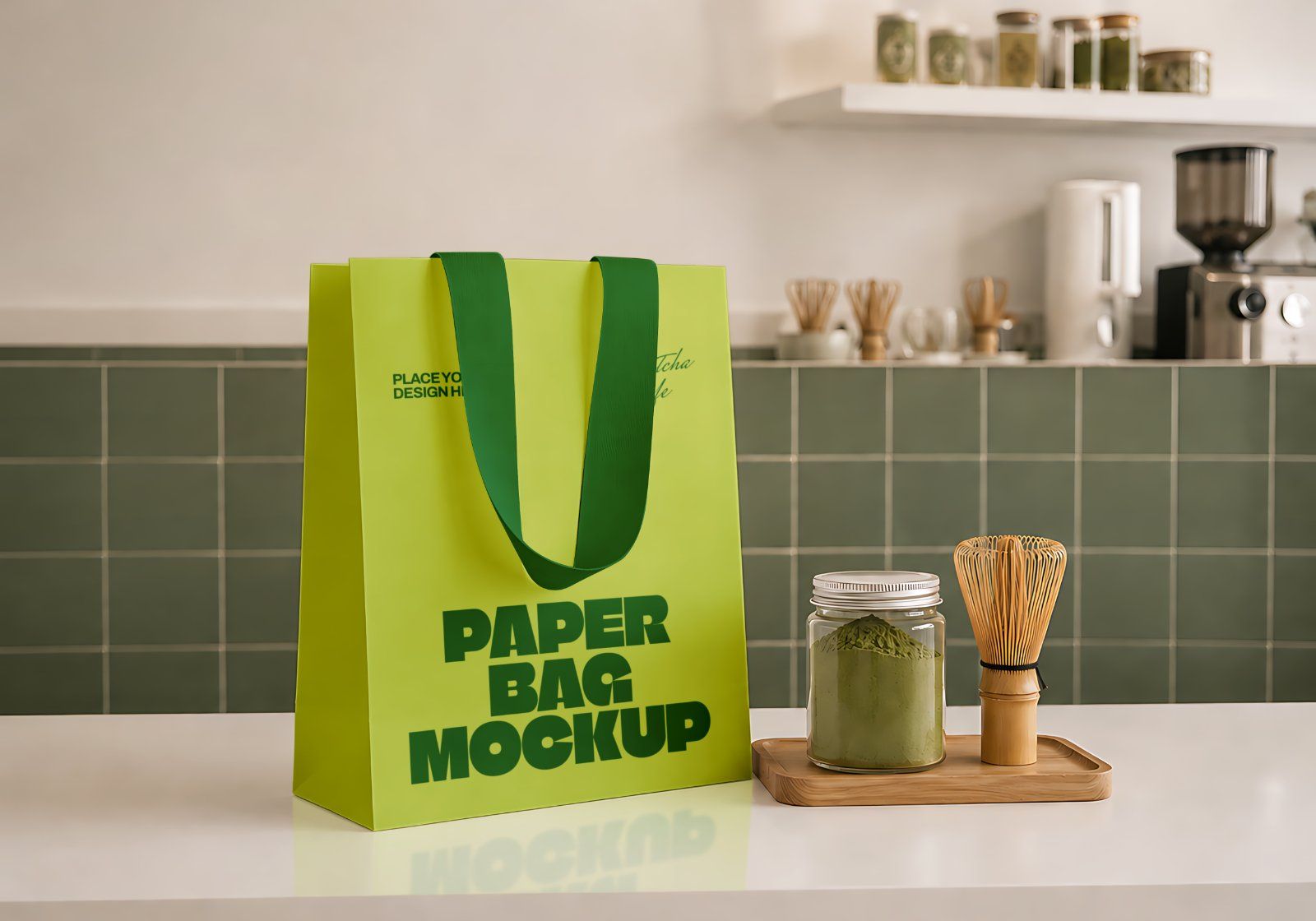 Premium Matcha Cafe Branding Mockup Bundle – 15 Aesthetic PSD Scenes for Tea House, Bakery & Packagi — image 18