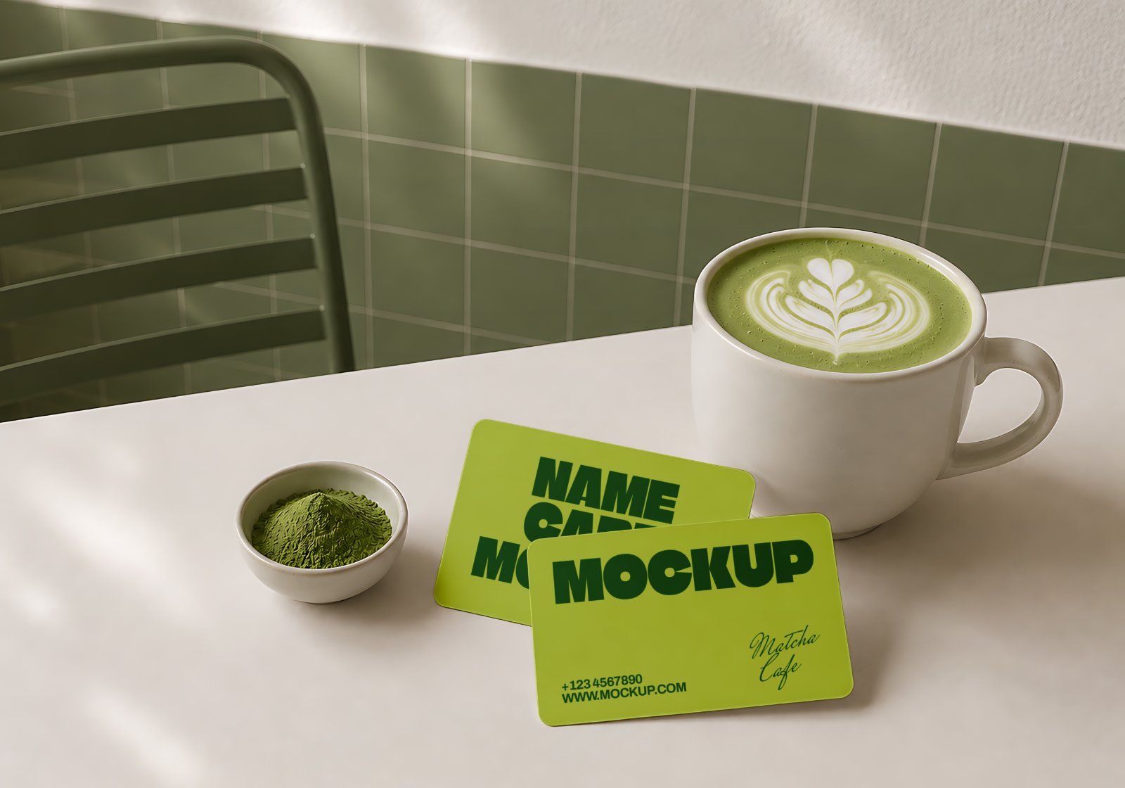 Premium Matcha Cafe Branding Mockup Bundle – 15 Aesthetic PSD Scenes for Tea House, Bakery & Packagi — image 15