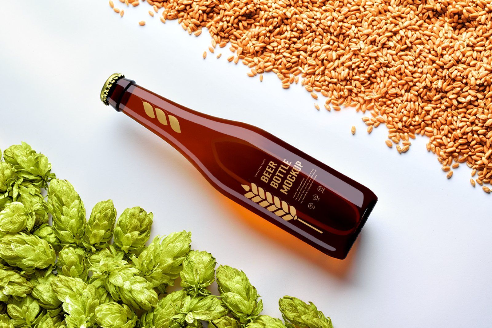 10 Mockup of a Glass Beer Bottle — image 6