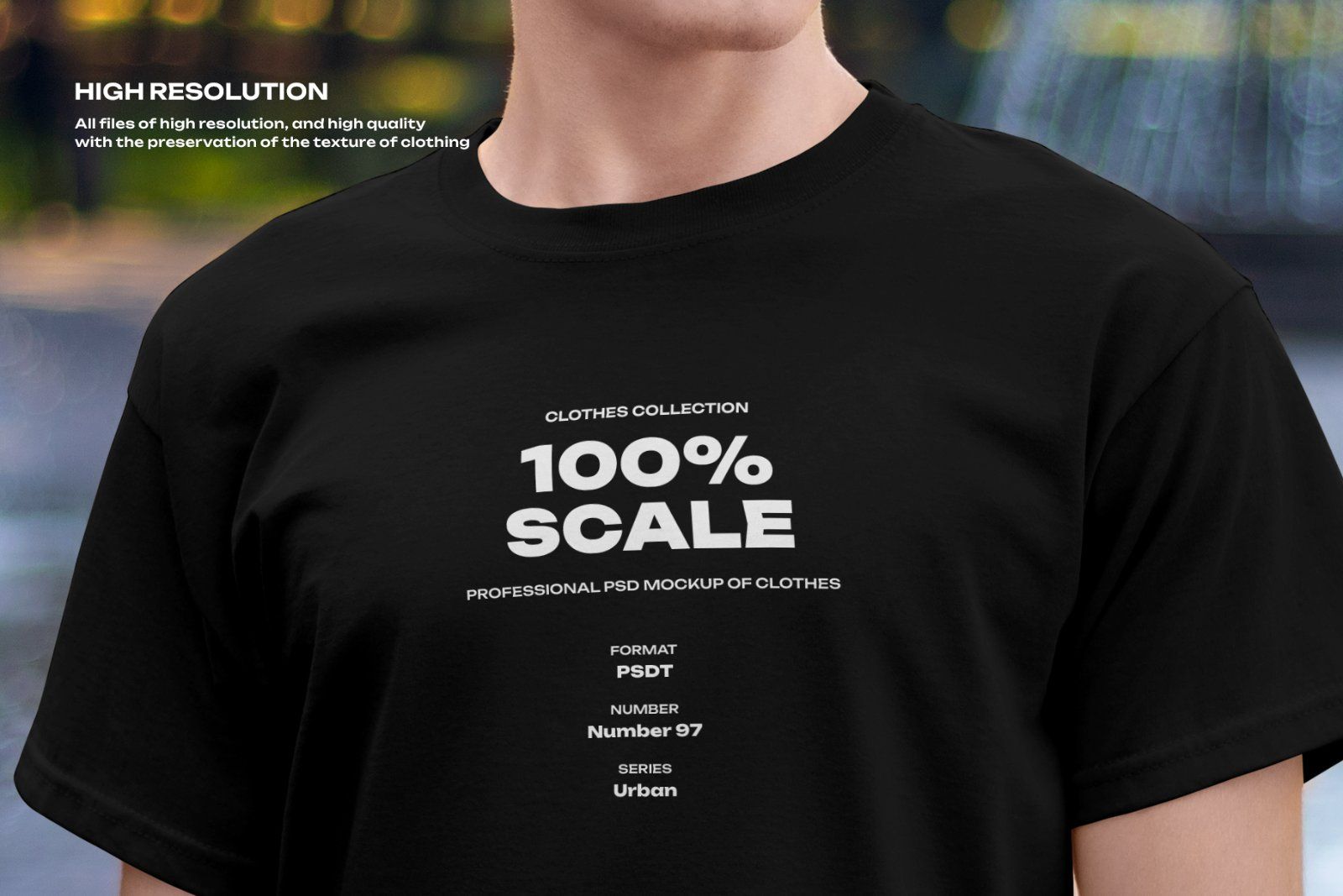 5 Mockups Man T-Shirt on the Street — image 7