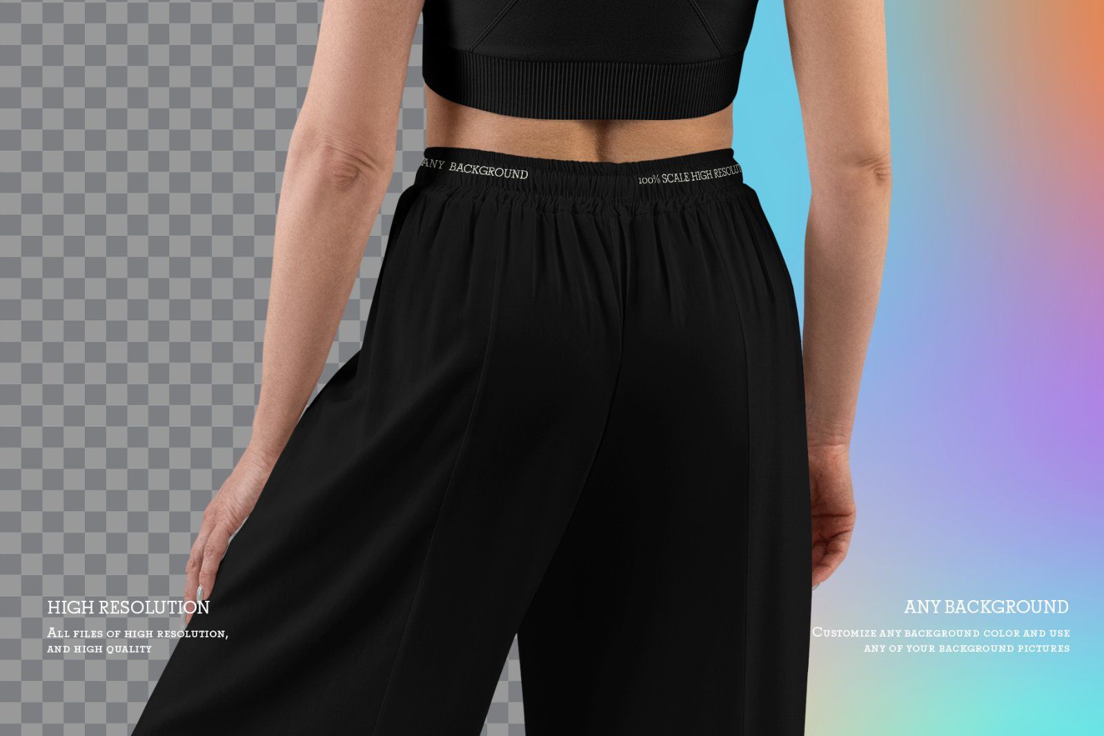 6 Wide Leg Pants Mockups and Top for Yoga and Pilates. vol.03 — image 6