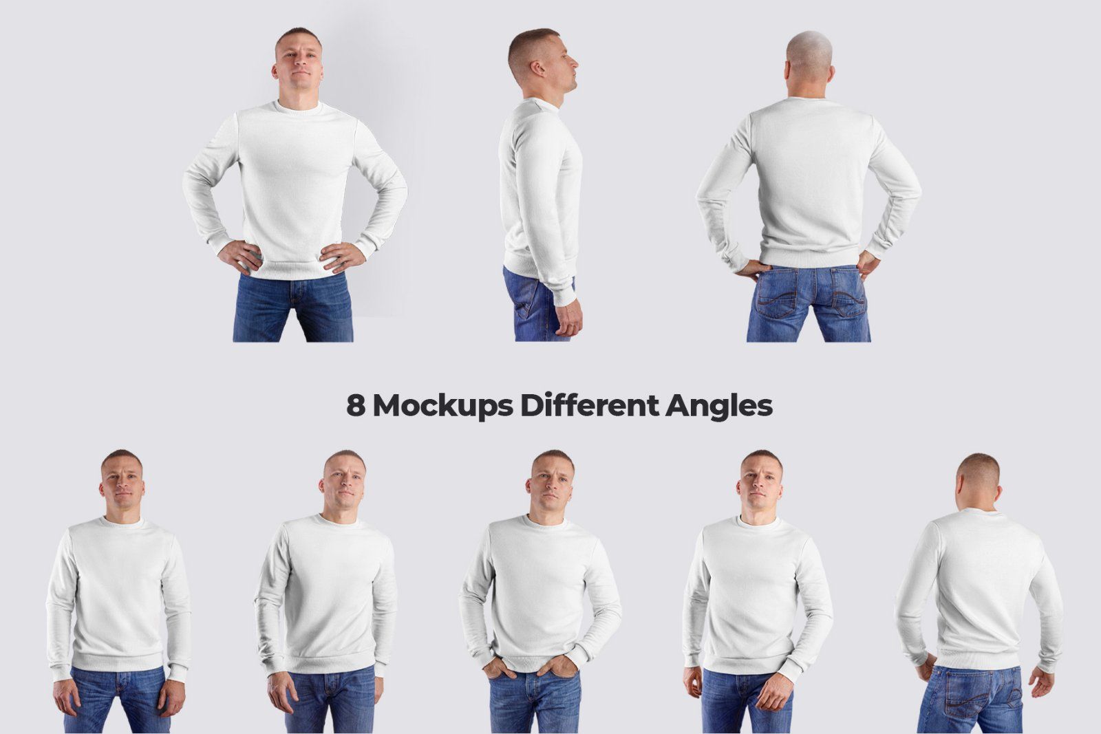 8 Mockups Mens Sweatshirt — image 5