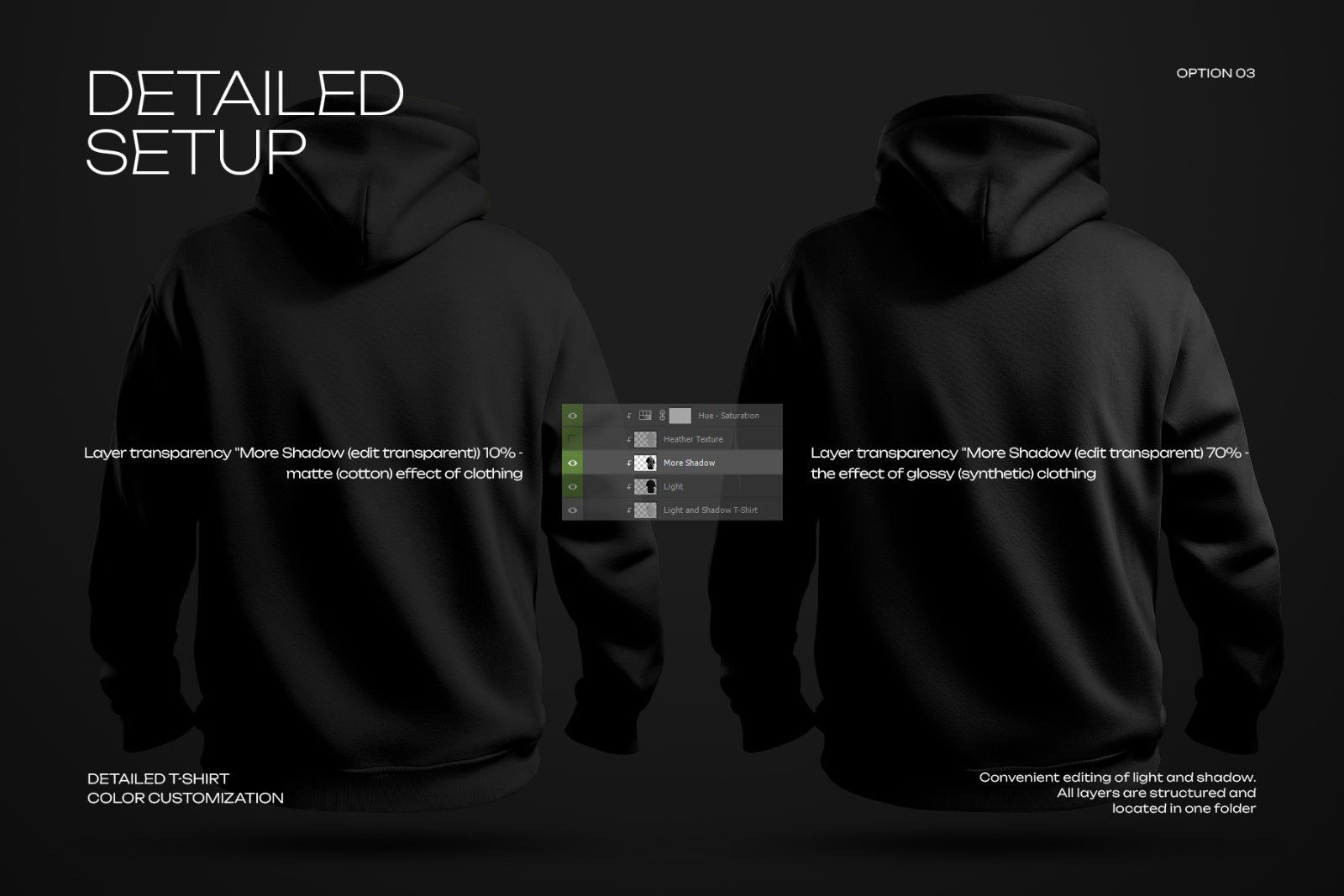 6 Mockups Oversize Hoodie in 3D Style. Dark Light. vol.02 — image 6