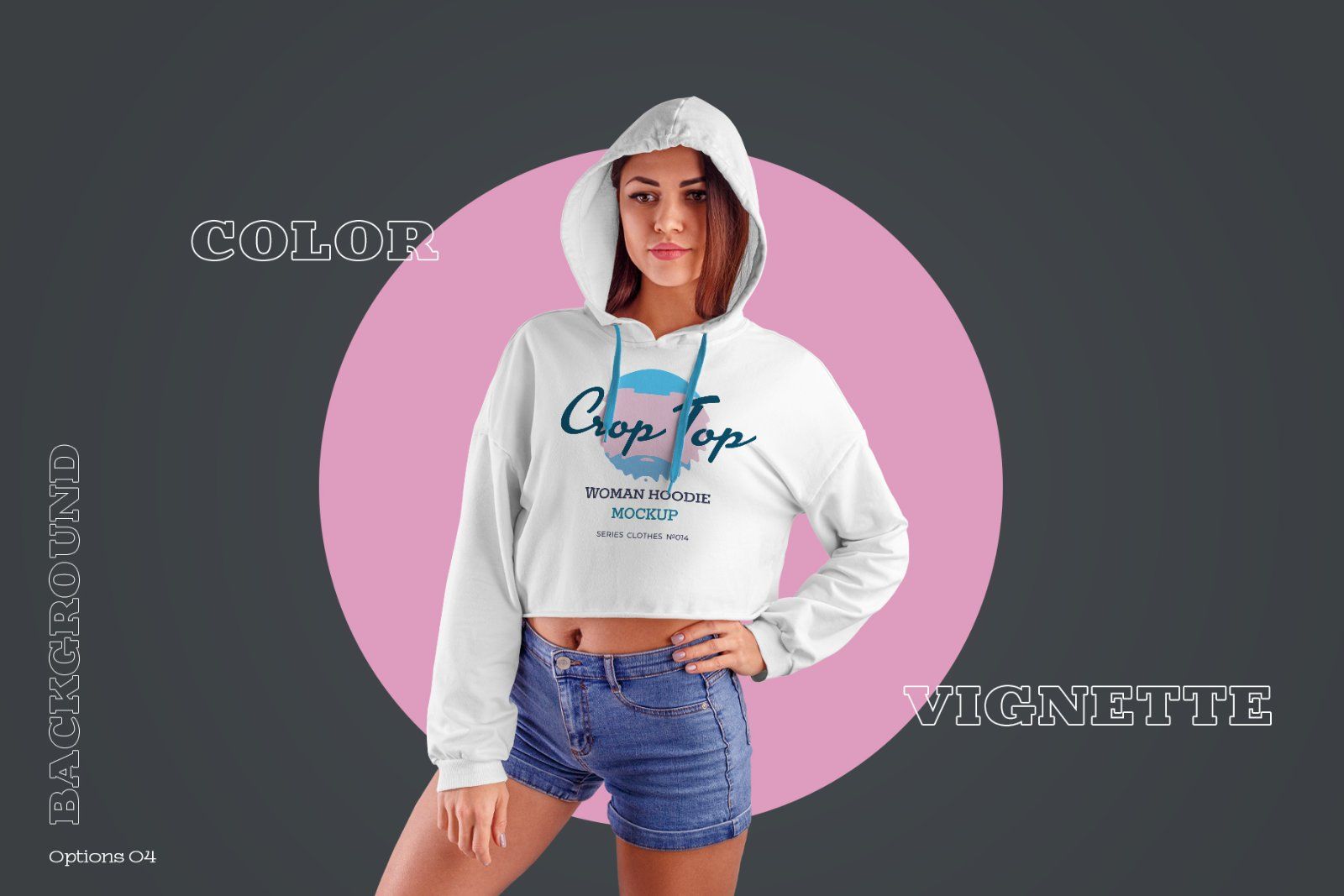 8 Mockups Women Crop Top Hoodie — image 5