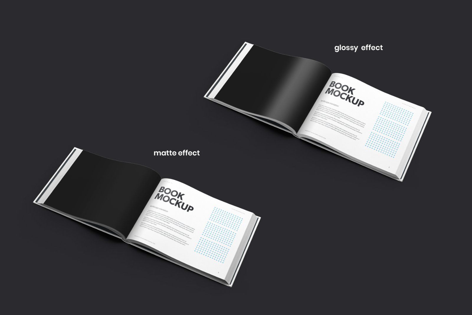 8 Book Mockups Hard Cover Landscape Oriantation. — image 6