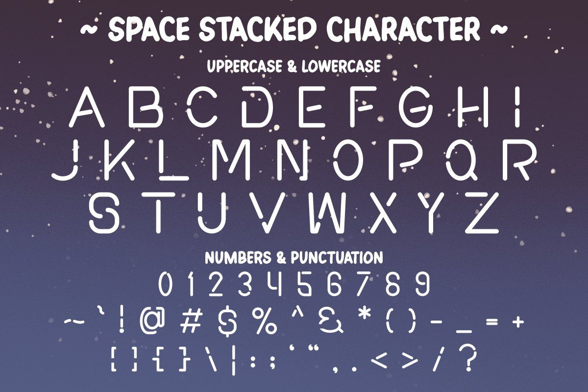 Space Stacked - Futuristic Font — image 3