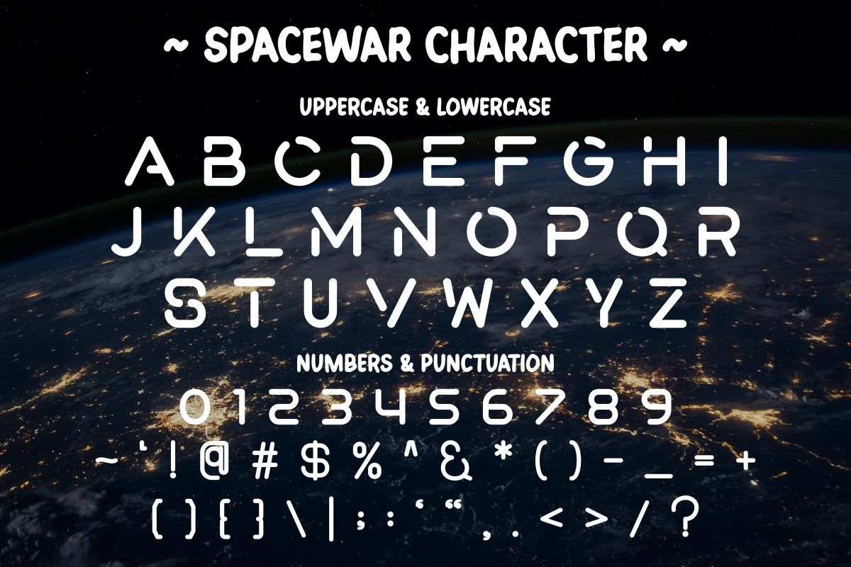 Spacewar - Futuristic Display Font — image 3