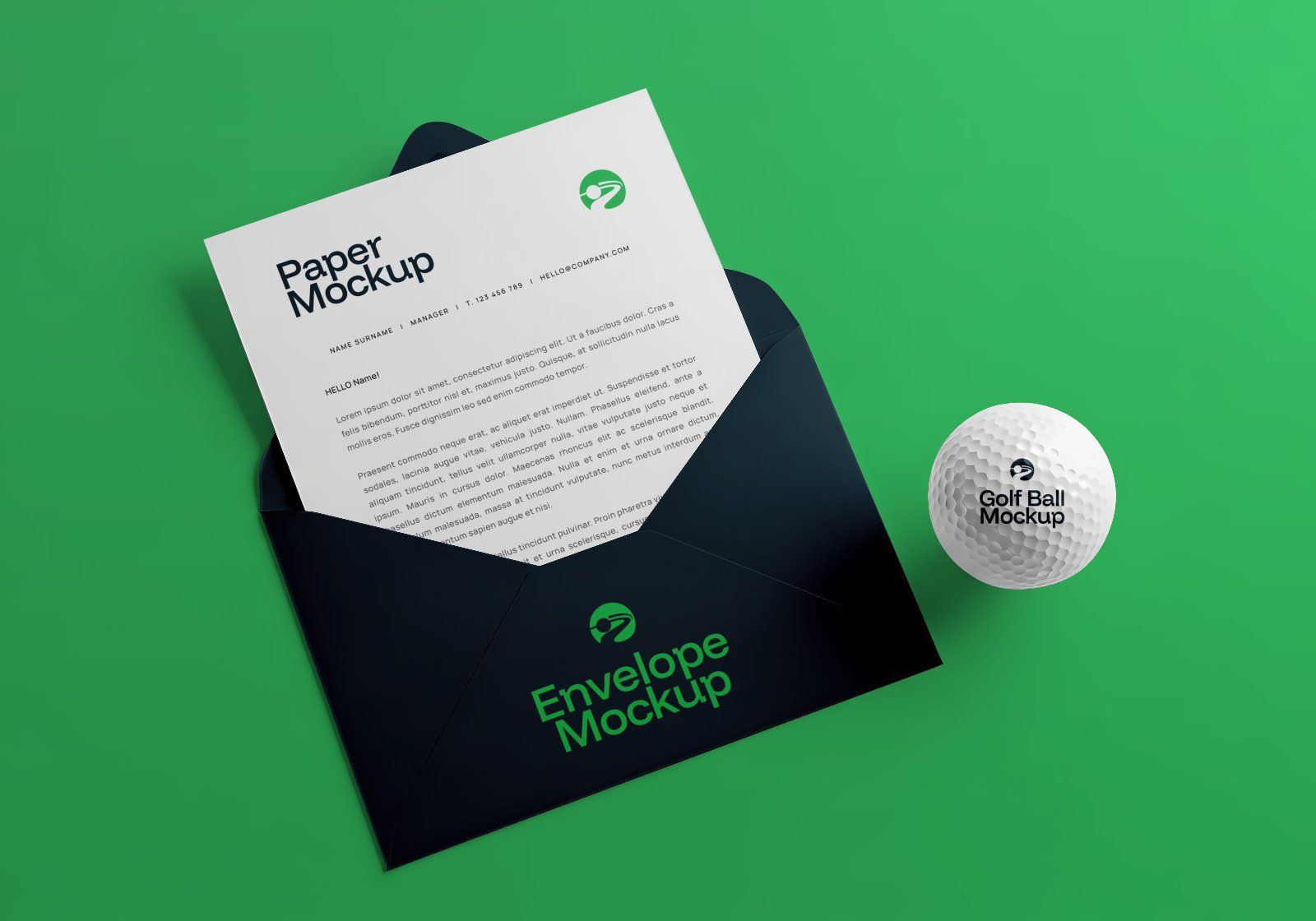 Premium Branding Green Pro Golf Mockup — image 7
