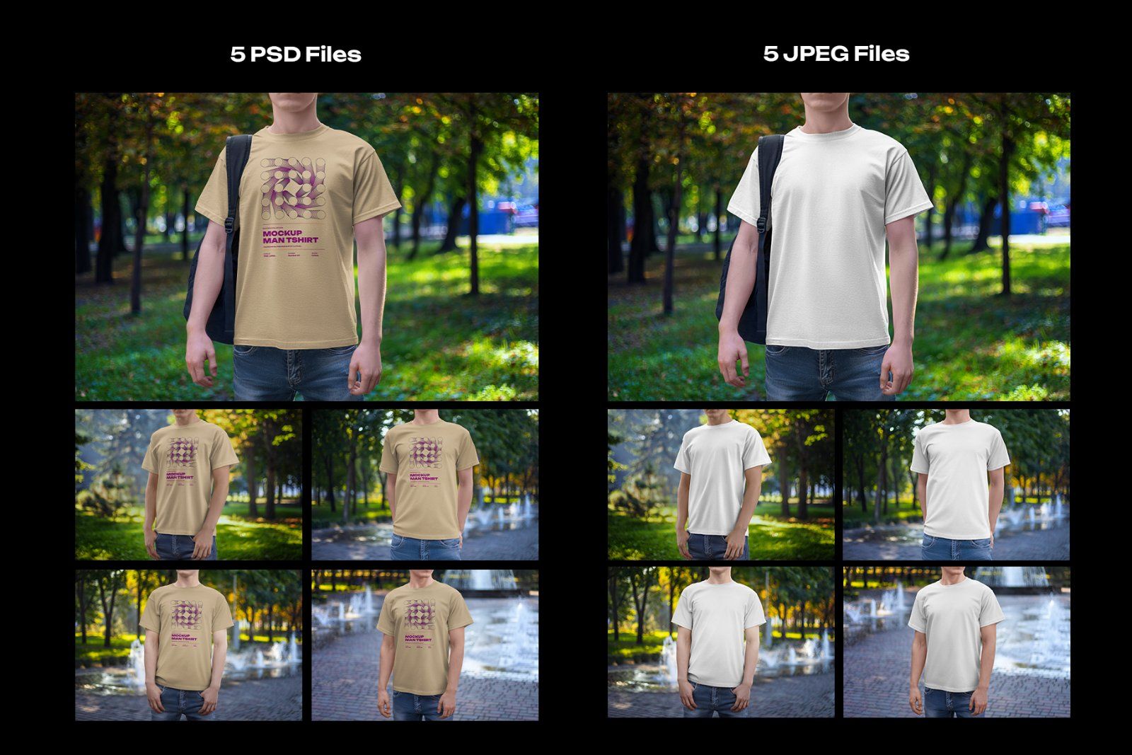 5 Mockups Man T-Shirt on the Street — image 8