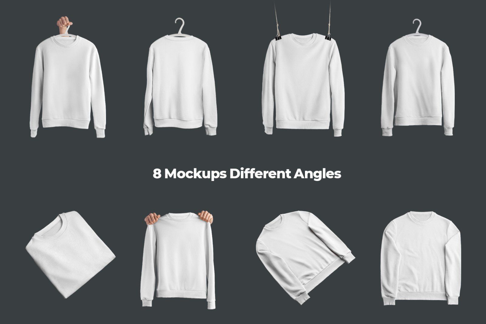 8 Mockups Isolated Sweatshirt — image 7