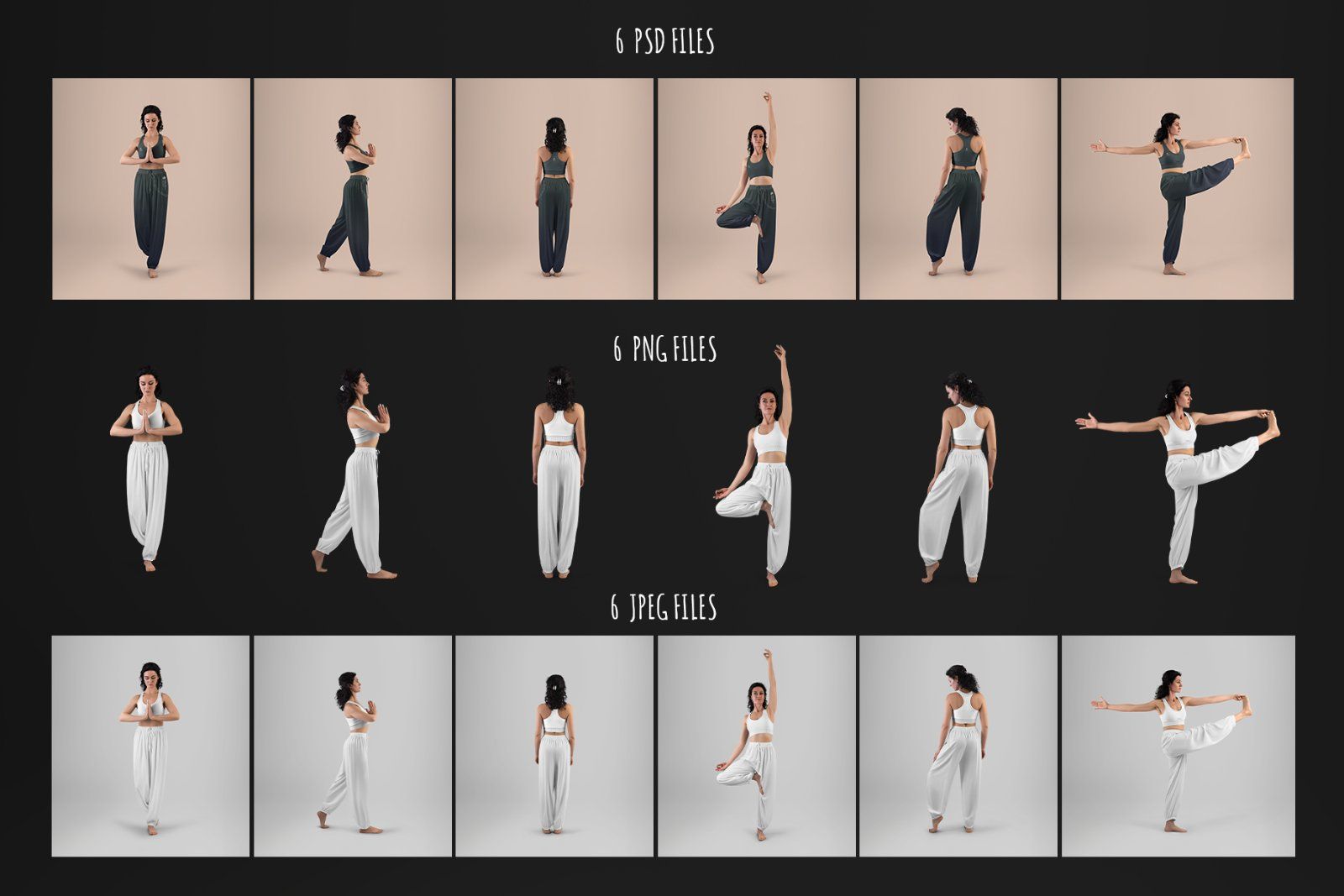 6 Wide Leg Pants Mockups and Top for Yoga and Pilates. vol.03 — image 7