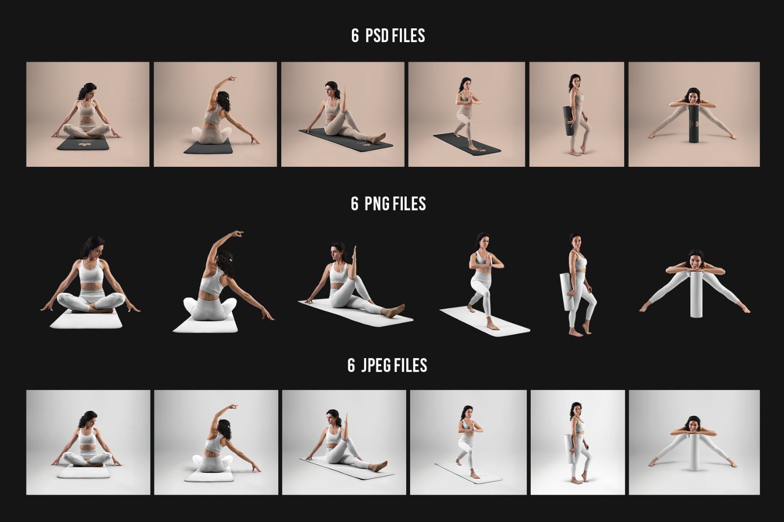 6 Mockups Leggings, Top and Mat for Yoga and Pilates. vol.01 — image 7