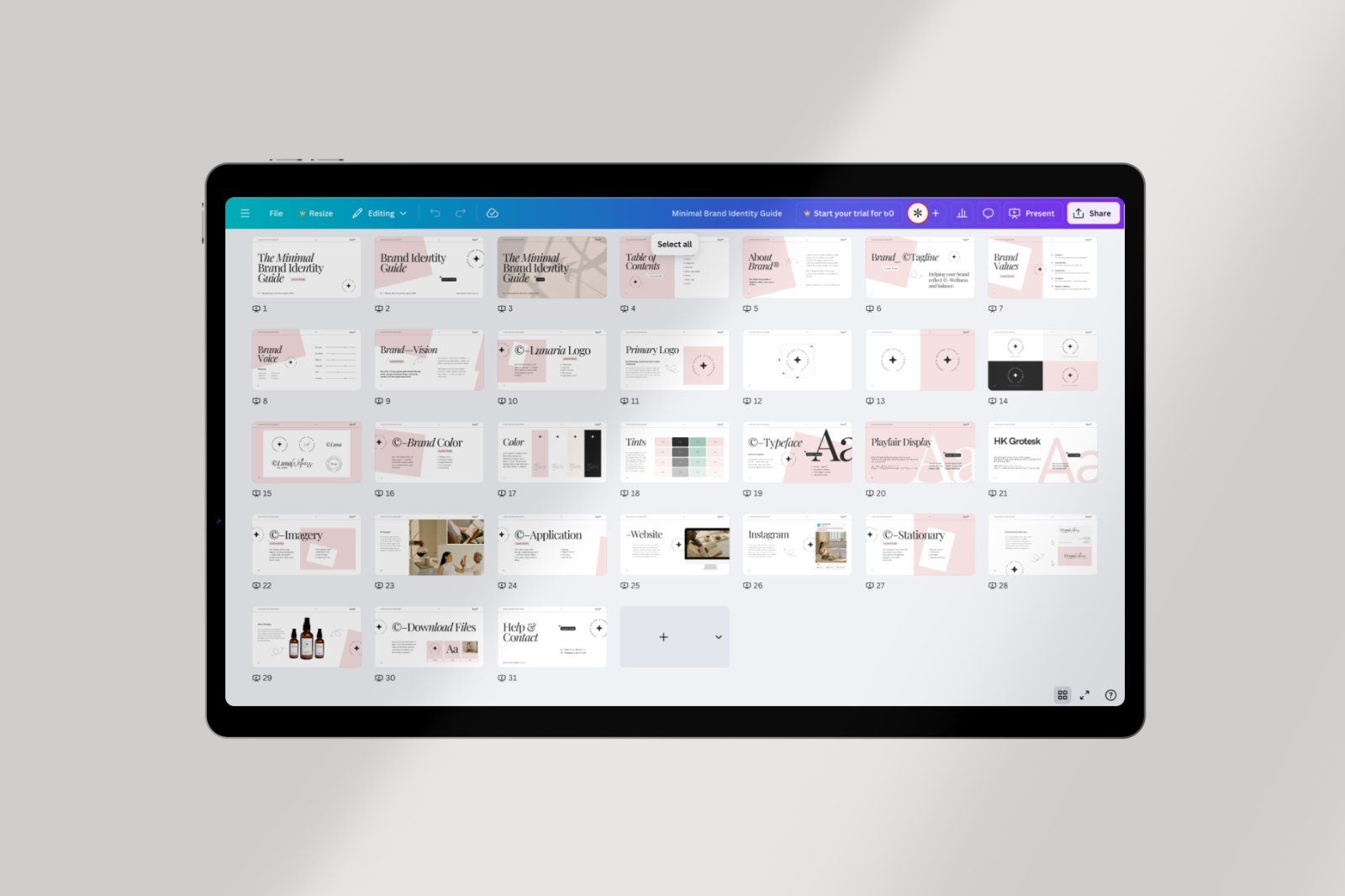 Lunaria Minimal Brand Guide Canva — image 8