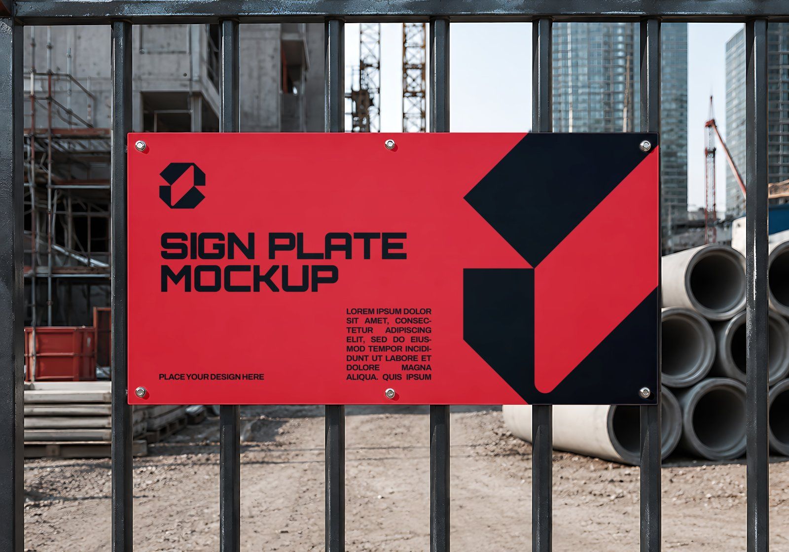 Premium Branding Red Constractor Mockup — image 3