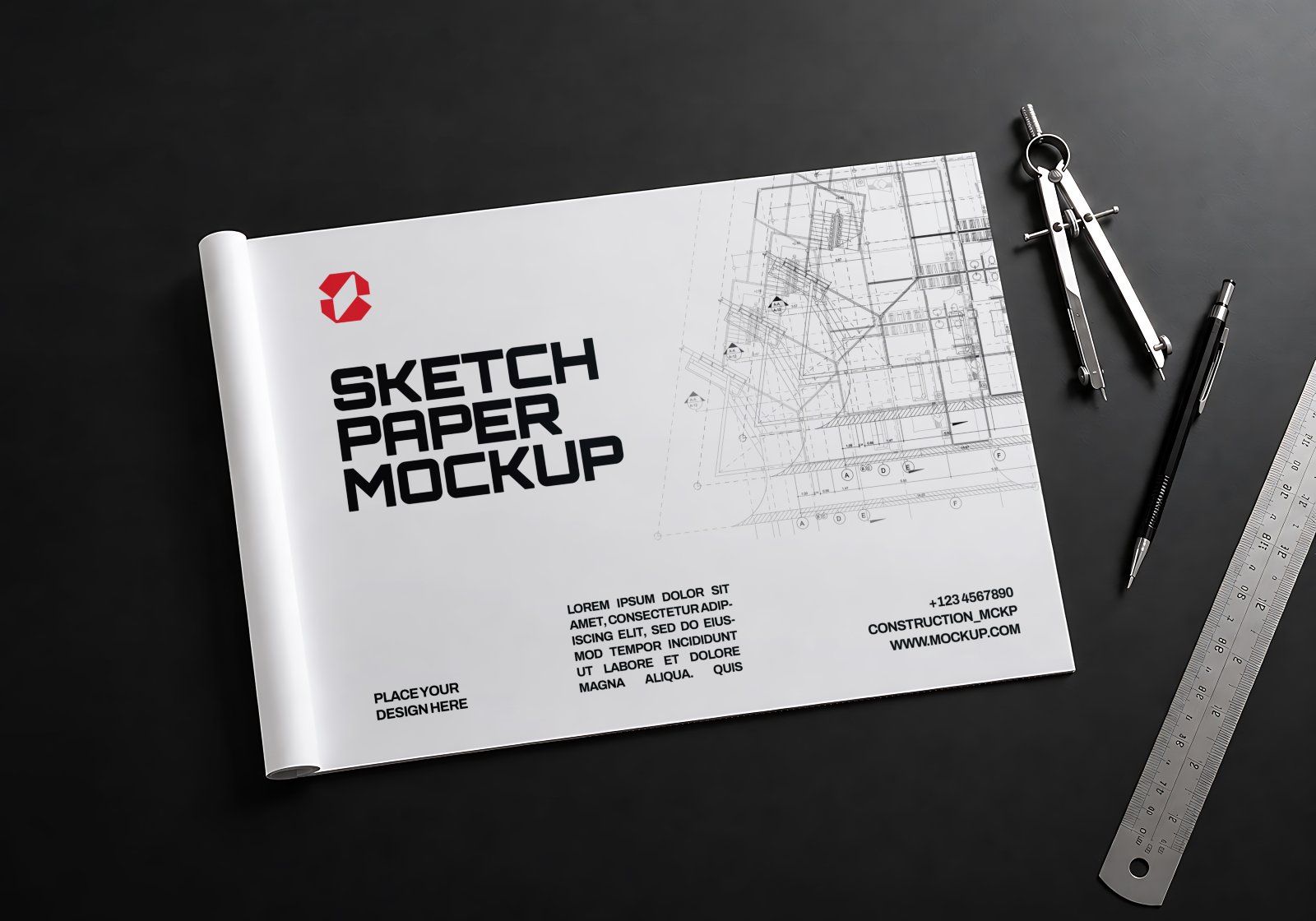 Premium Branding Red Constractor Mockup — image 5