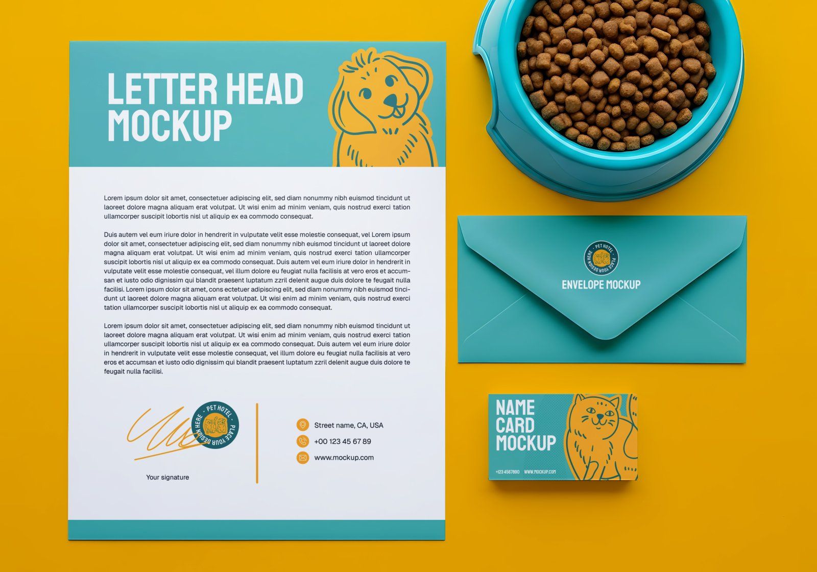 Pet Hotel Mockup Bundle – 15 PSD Templates for Animal Care & Veterinary Branding — image 8