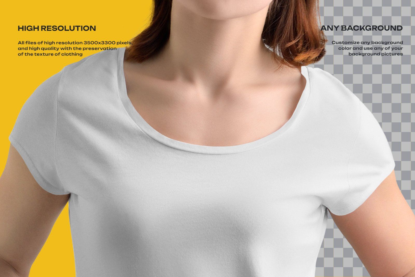 10 Mockups of Women's Round Neck T-Shirt — image 4