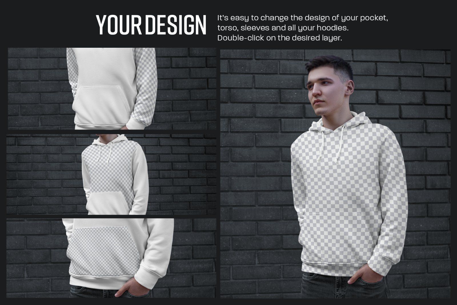 7 Mockups Hoodie on the Man. Urban Style — image 8