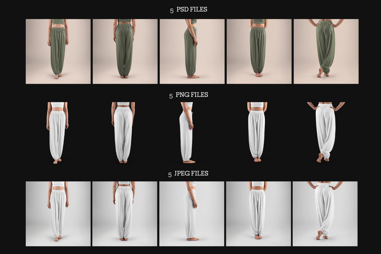 5 Wide Leg Pants Mockups for Yoga and Pilates. vol.01 — image 8