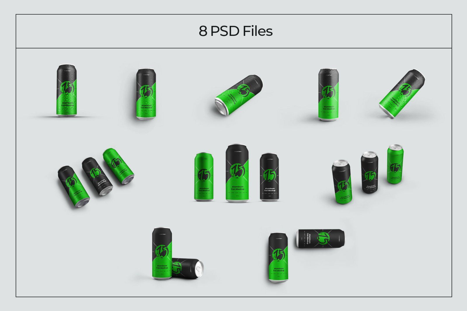 8 Mockups Aluminium Can 500 Ml — image 7