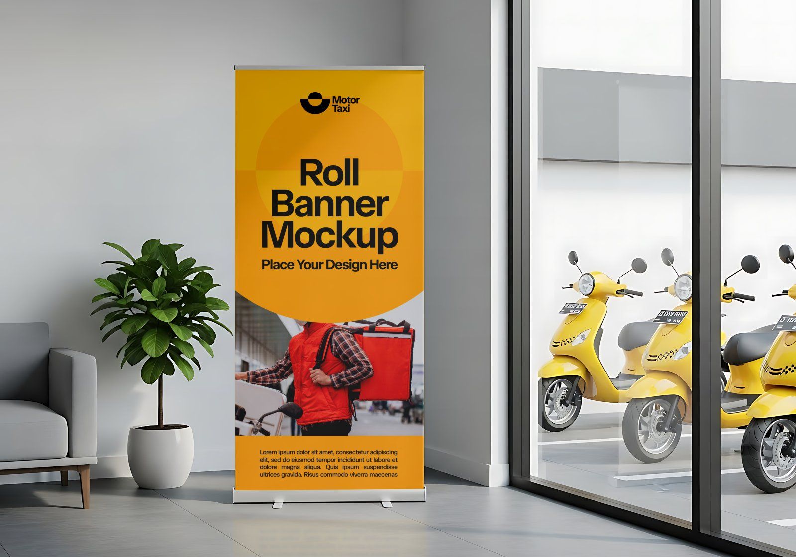 Premium Motorcycle Taxi Online Mockup — image 6