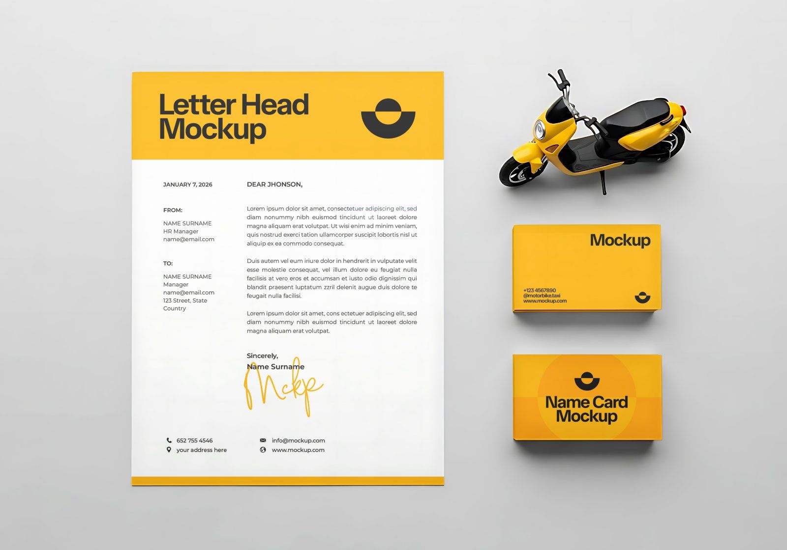 Premium Motorcycle Taxi Online Mockup — image 11